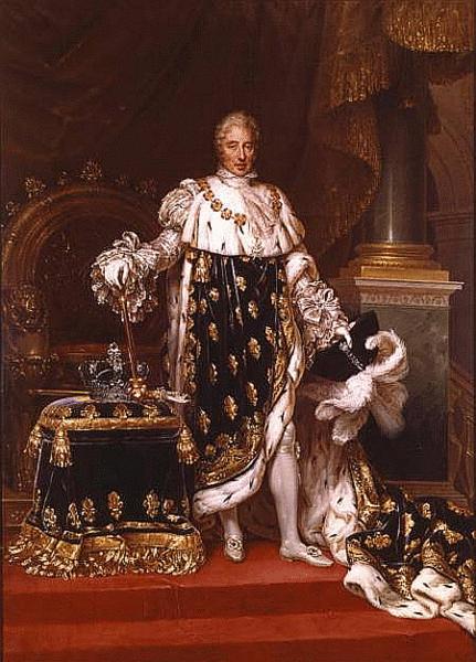 unknow artist Portrait of the King Charles X of France in his coronation robes oil painting image